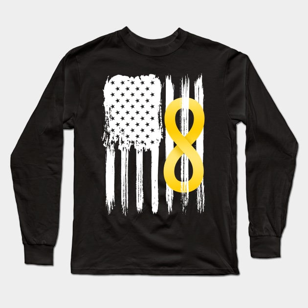 Autism Acceptance American Flag Long Sleeve T-Shirt by mia_me